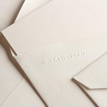 G.Lalo Vergé de France 10vel A4 + 5 enveloppen 110x220mm Vergé Ivoor