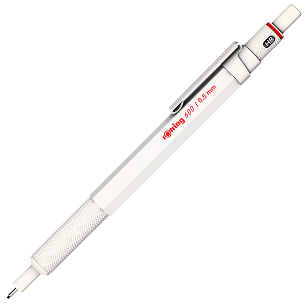 Rotring 600 0.5mm Pearlwhite vulpotlood