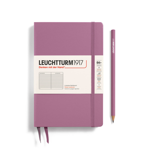 LEUCHTTURM1917 Paperback B6+ notitieboek Dusty Rose gelijnd