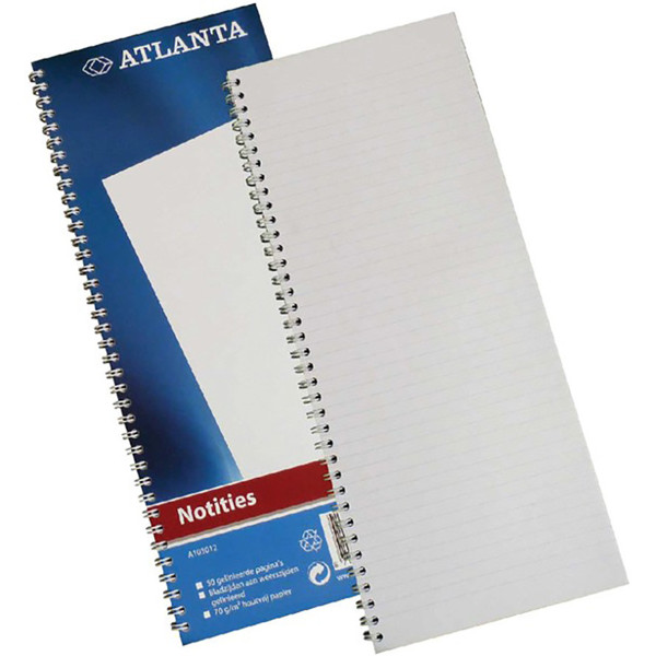 winkelboek smalfolio Djois Atlanta 330x135mm 100blz spiraal