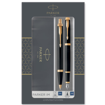 Parker IM Black Lacquer GT set balpen en vulpen