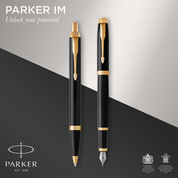 Parker IM Black Lacquer GT set balpen en vulpen