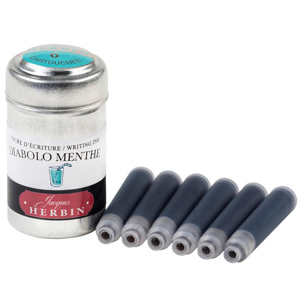 J.Herbin inktpatronen Diabolo Menthe