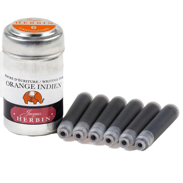 J.Herbin inktpatronen Orange Indien