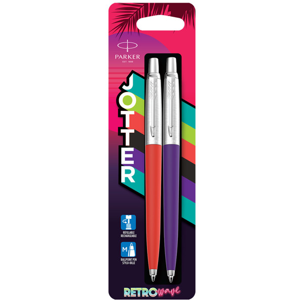 Parker Jotter Originals 80s Retrowave Carribean Blue & Green balpen
