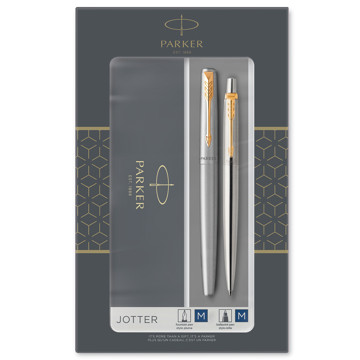 Parker Jotter Stainless Steel GT set balpen en vulpen