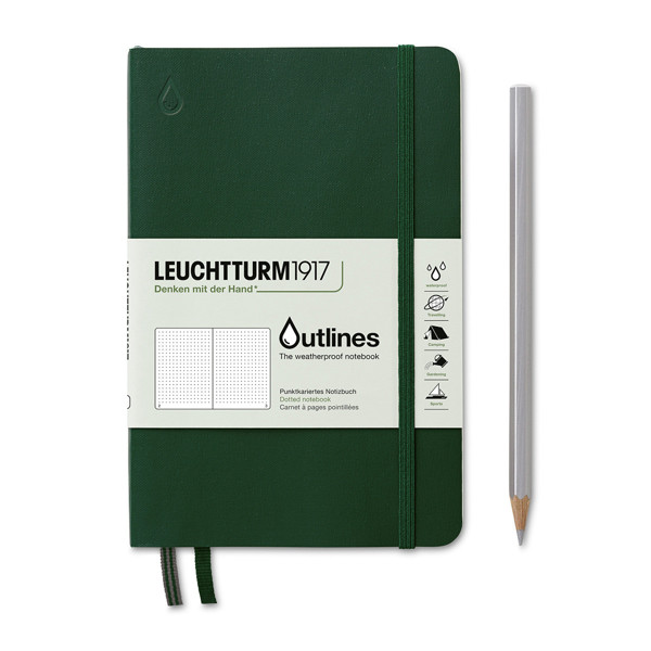 LEUCHTTURM1917 Outlines B6+ notitieboek Walden Green dotted