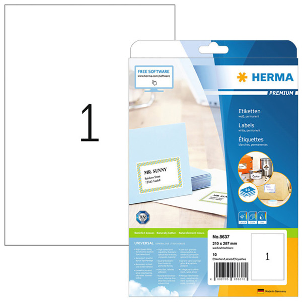 etiket Herma 199.6x289.1mm  10vel 8637