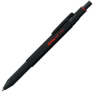 Rotring 600 Multi Pen - Black  - vulpotlood 0.5mm balpen rood, zwart