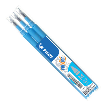 rollerball vulling Pilot Frixion FR7 Ball 0.35mm Light Blue - 3stuks