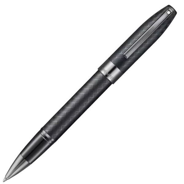 Sheaffer Legacy Heritage Matte Black Chevron PVD rollerball