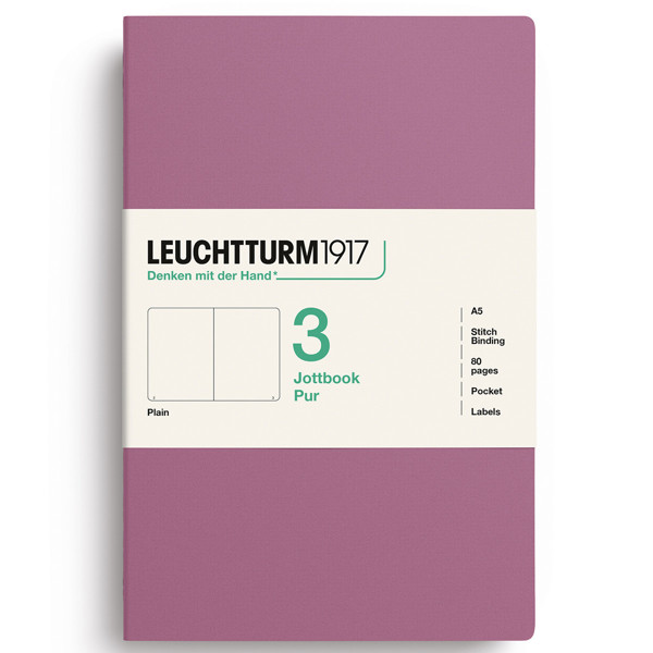 LEUCHTTURM1917 Jottbook Pur Medium A5 Flexcover blanco Dusty Rose