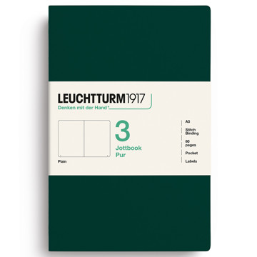 LEUCHTTURM1917 Jottbook Pur Medium A5 Flexcover blanco Forest Green