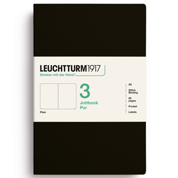 LEUCHTTURM1917 Jottbook Pur Medium A5 Flexcover blanco Black