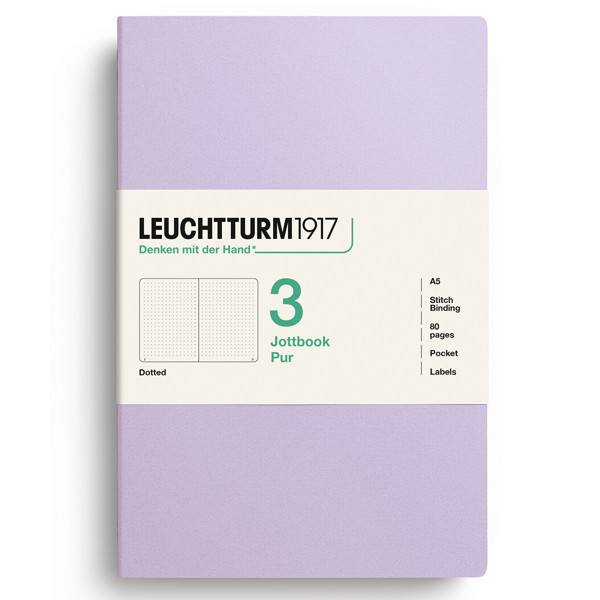 LEUCHTTURM1917 Jottbook Pur Medium A5 Flexcover dotted Lilac