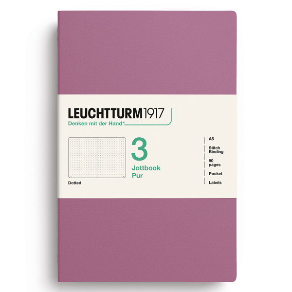 LEUCHTTURM1917 Jottbook Pur Medium A5 Flexcover dotted Dusty Rose