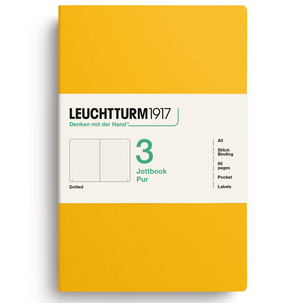 LEUCHTTURM1917 Jottbook Pur Medium A5 Flexcover dotted Sunflower