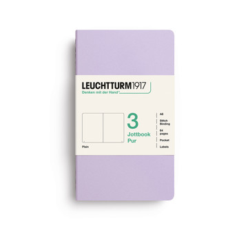 LEUCHTTURM1917 Jottbook Pur Pocket A6 Flexcover blanco Lilac
