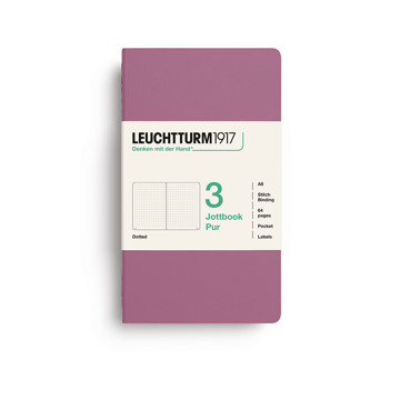 LEUCHTTURM1917 Jottbook Pur Pocket A6 Flexcover dotted Dusty Rose