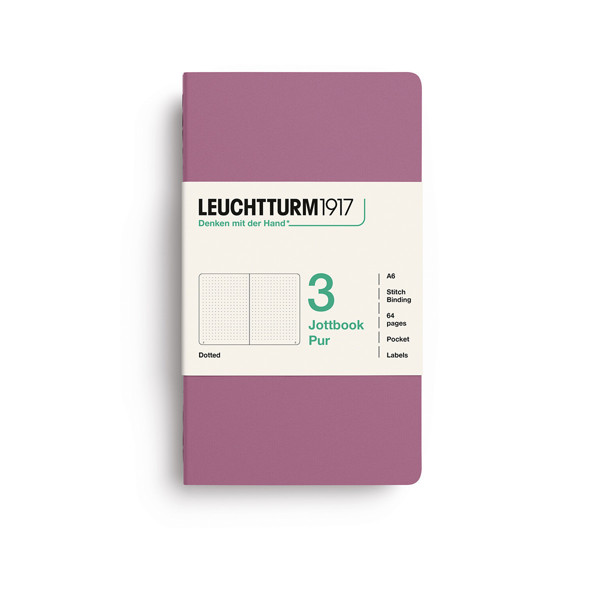 LEUCHTTURM1917 Jottbook Pur Pocket A6 Flexcover dotted Dusty Rose