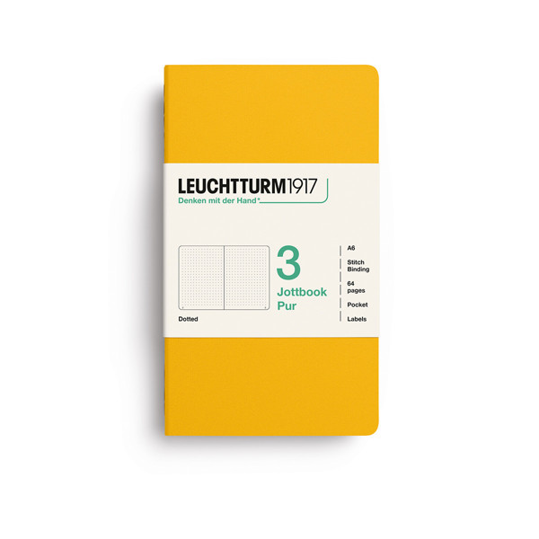 LEUCHTTURM1917 Jottbook Pur Pocket A6 Flexcover dotted Sunflower
