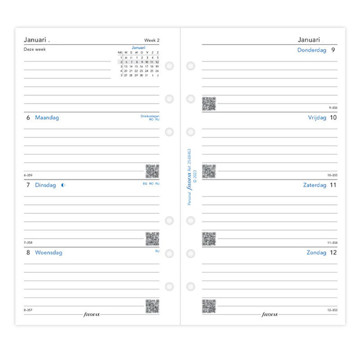 filofax Personal calendarium 7 dagen op 2 pagina's  NL gelijnd