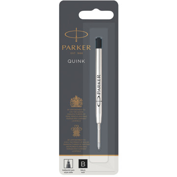 Parker balpenvulling Quink Black     1.2mm broad