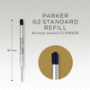 Parker balpenvulling QuinkFlow Black 1.0mm medium - 3stuks