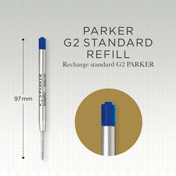 Parker balpenvulling QuinkFlow Blue  0.8mm fine