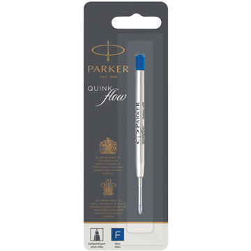 Parker balpenvulling QuinkFlow Blue  0.8mm fine