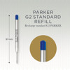 Parker balpenvulling QuinkFlow Blue  1.0mm medium - 3stuks