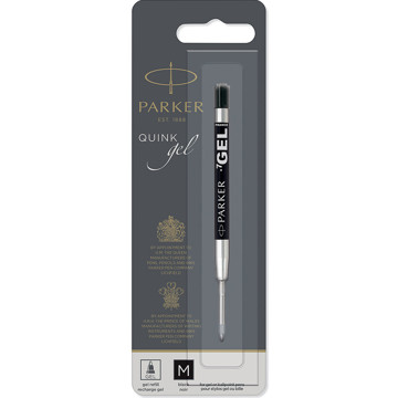 Parker balpenvulling Quink gel Black 0.7mm gelschrijver