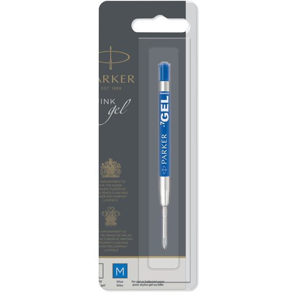 Parker balpenvulling Quink gel Blue  0.7mm gelschrijver