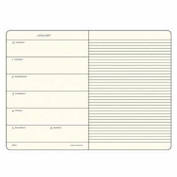 Leuchtturm1917 agenda A5 Medium Weekly Planner & Notebook Softcover