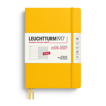 Leuchtturm1917 agenda A5 Medium Weekly Planner & Notebook 18mnd  Sunflower