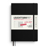 Leuchtturm1917 agenda A5 Medium Weekly Planner & Notebook 18mnd Softcover Black