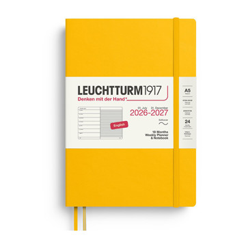 Leuchtturm1917 agenda A5 Medium Weekly Planner & Notebook 18mnd Softcover Sunflower