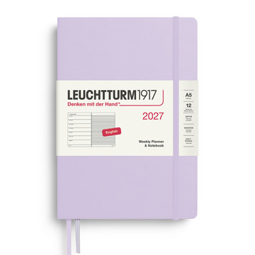 Leuchtturm1917 agenda A5 Medium Weekly Planner & Notebook  Lilac