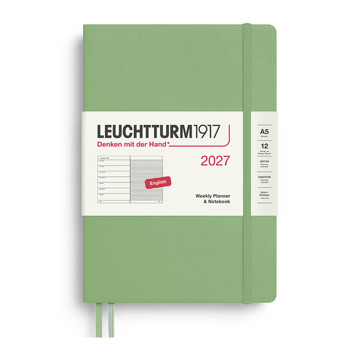 Leuchtturm1917 agenda A5 Medium Weekly Planner & Notebook  Sage