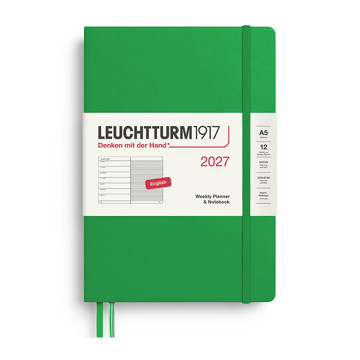 Leuchtturm1917 agenda A5 Medium Weekly Planner & Notebook  Spring Leaf