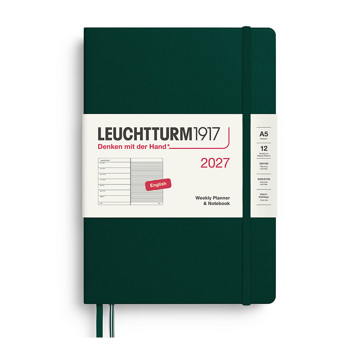 Leuchtturm1917 agenda A5 Medium Weekly Planner & Notebook  Forest Green
