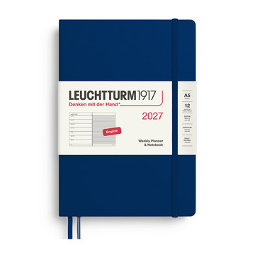 Leuchtturm1917 agenda A5 Medium Weekly Planner & Notebook  Navy