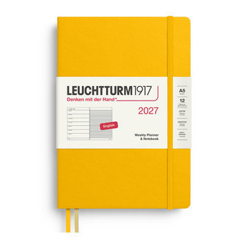 Leuchtturm1917 agenda A5 Medium Weekly Planner & Notebook  Sunflower