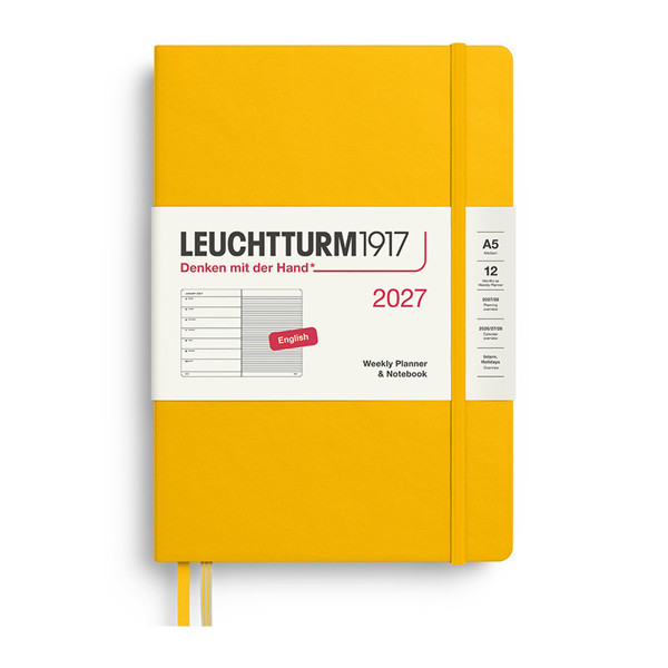 Leuchtturm1917 agenda A5 Medium Weekly Planner & Notebook  Sunflower