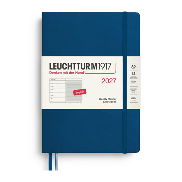 Leuchtturm1917 agenda A5 Medium Weekly Planner & Notebook  Indigo