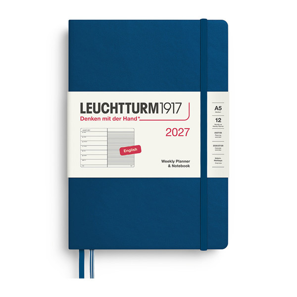 Leuchtturm1917 agenda A5 Medium Weekly Planner & Notebook  Indigo