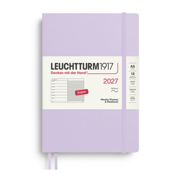 Leuchtturm1917 agenda A5 Medium Weekly Planner & Notebook Softcover Lilac