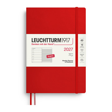 Leuchtturm1917 agenda A5 Medium Weekly Planner & Notebook Softcover
