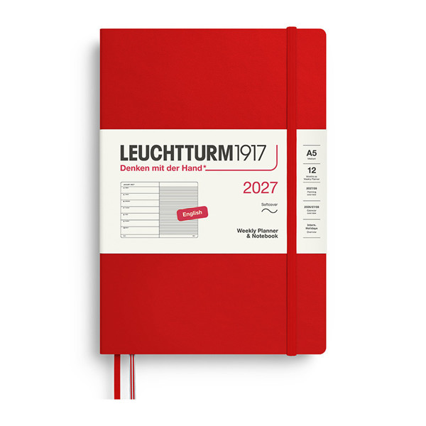 Leuchtturm1917 agenda A5 Medium Weekly Planner & Notebook Softcover