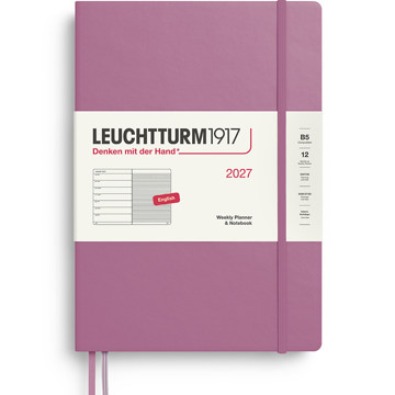 Leuchtturm1917 agenda B5 Composition Weekly Planner & Notebook Dusty Rose